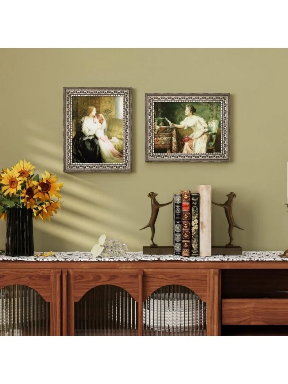 Ornate 8x10 Vintage Picture Frame - Antique Silver Wall Decor, Elegant Design